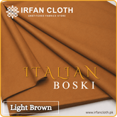Light Brown Italian Boski – Premium Mardana Suit Fabric for Gents Shalwar Kameez-For Summer & Winter