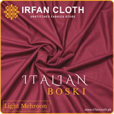 Light Mehroon Italian Boski – Premium Mardana Suit Fabric for Gents Shalwar Kameez-For Summer & Winter