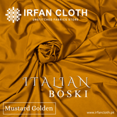 Mustard Golden Italian Boski – Premium Mardana Suit Fabric for Gents Shalwar Kameez-For Summer & Winter
