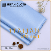 Sky Blue Italian Boski – Premium Mardana Suit Fabric for Gents Shalwar Kameez-For Summer & Winter