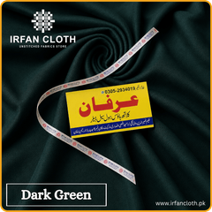 Dark Green Italian Boski – Premium Mardana Suit Fabric for Gents Shalwar Kameez-For Summer & Winter