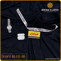 NAVY BLUE Italian Boski – Premium Mardana Suit Fabric for Gents Shalwar Kameez-For Summer & Winter