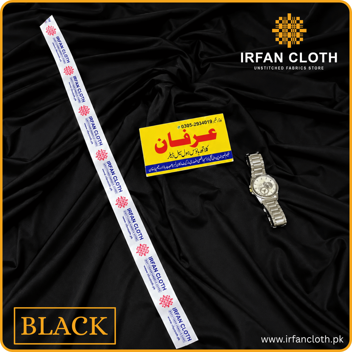 Black Italian Boski – Premium Mardana Suit Fabric for Gents Shalwar Kameez-For Summer & Winter