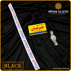 Black Italian Boski – Premium Mardana Suit Fabric for Gents Shalwar Kameez-For Summer & Winter