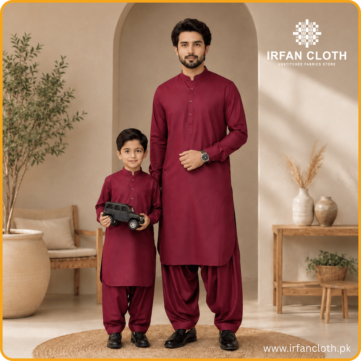 Light Mehroon Italian Boski – Premium Mardana Suit Fabric for Gents Shalwar Kameez-For Summer & Winter