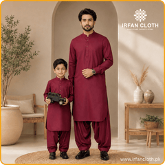 Light Mehroon Italian Boski – Premium Mardana Suit Fabric for Gents Shalwar Kameez-For Summer & Winter