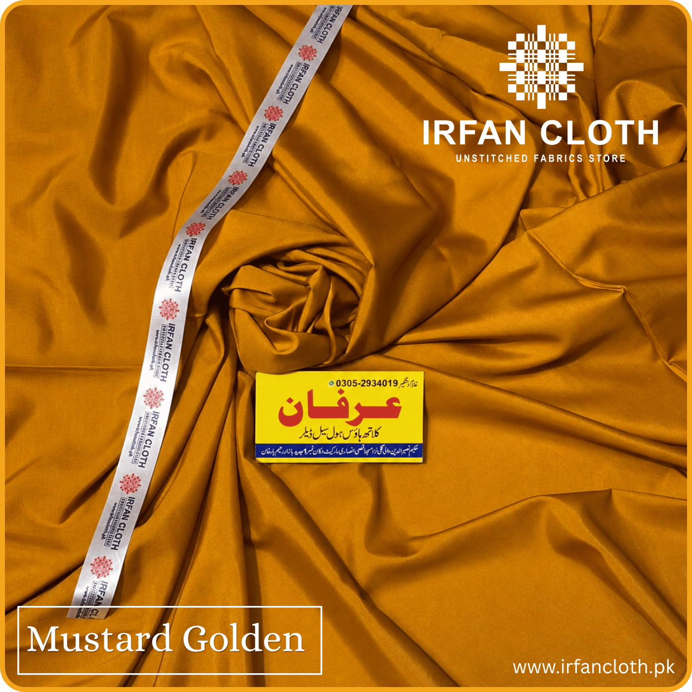 Mustard Golden Italian Boski – Premium Mardana Suit Fabric for Gents Shalwar Kameez-For Summer & Winter