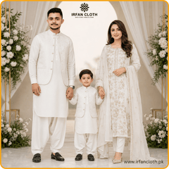 Off White Italian Boski – Premium Mardana Suit Fabric for Gents Shalwar Kameez-For Summer & Winter