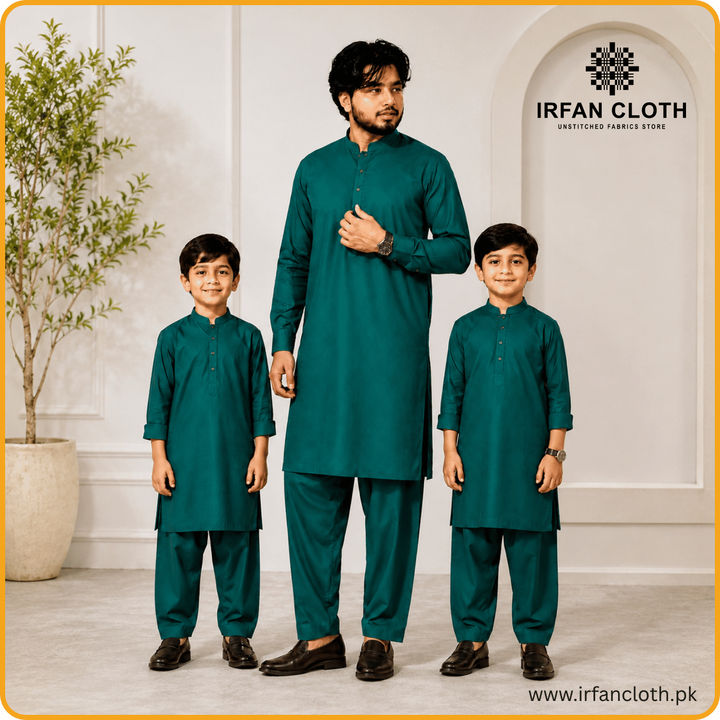 Greenish Zinc Italian Boski – Premium Mardana Suit Fabric for Gents Shalwar Kameez-For Summer & Winter