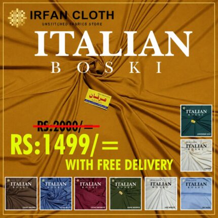 Italian Boski - Premium Mardana Suit Fabric for Gents Shalwar Kameez-For Summer & Winter