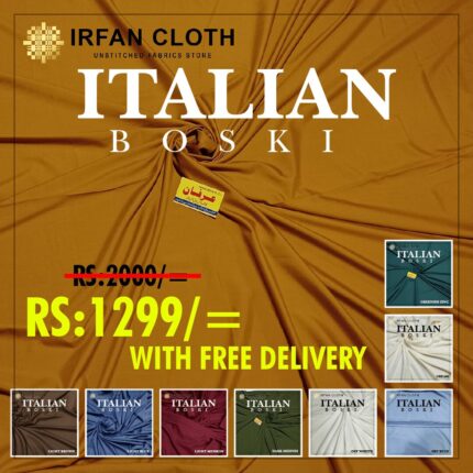 Italian Boski - Premium Mardana Suit Fabric for Gents Shalwar Kameez-For Summer & Winter